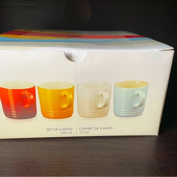 New Le Creuset Elements Mugs (4) set in beautiful assorted colors! 12 oz each - Picture 6 of 7